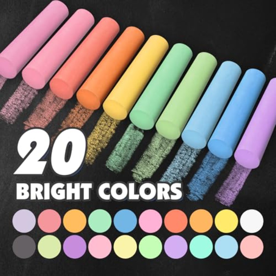 180PCS Sidewalk Chalks Set in  - Chalk Outdoor Jumbo avaliação e preço