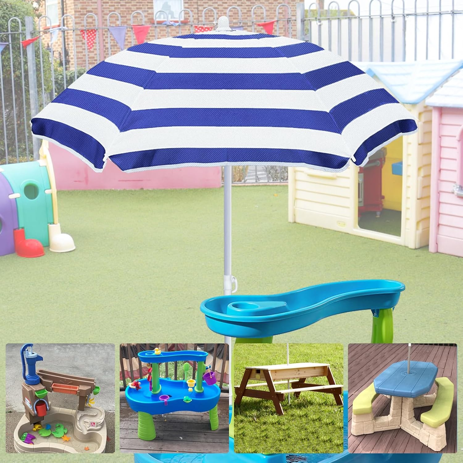 Kids Beach Umbrella for Water  - Kids Outdoor Table With Umbrella avaliação e preço