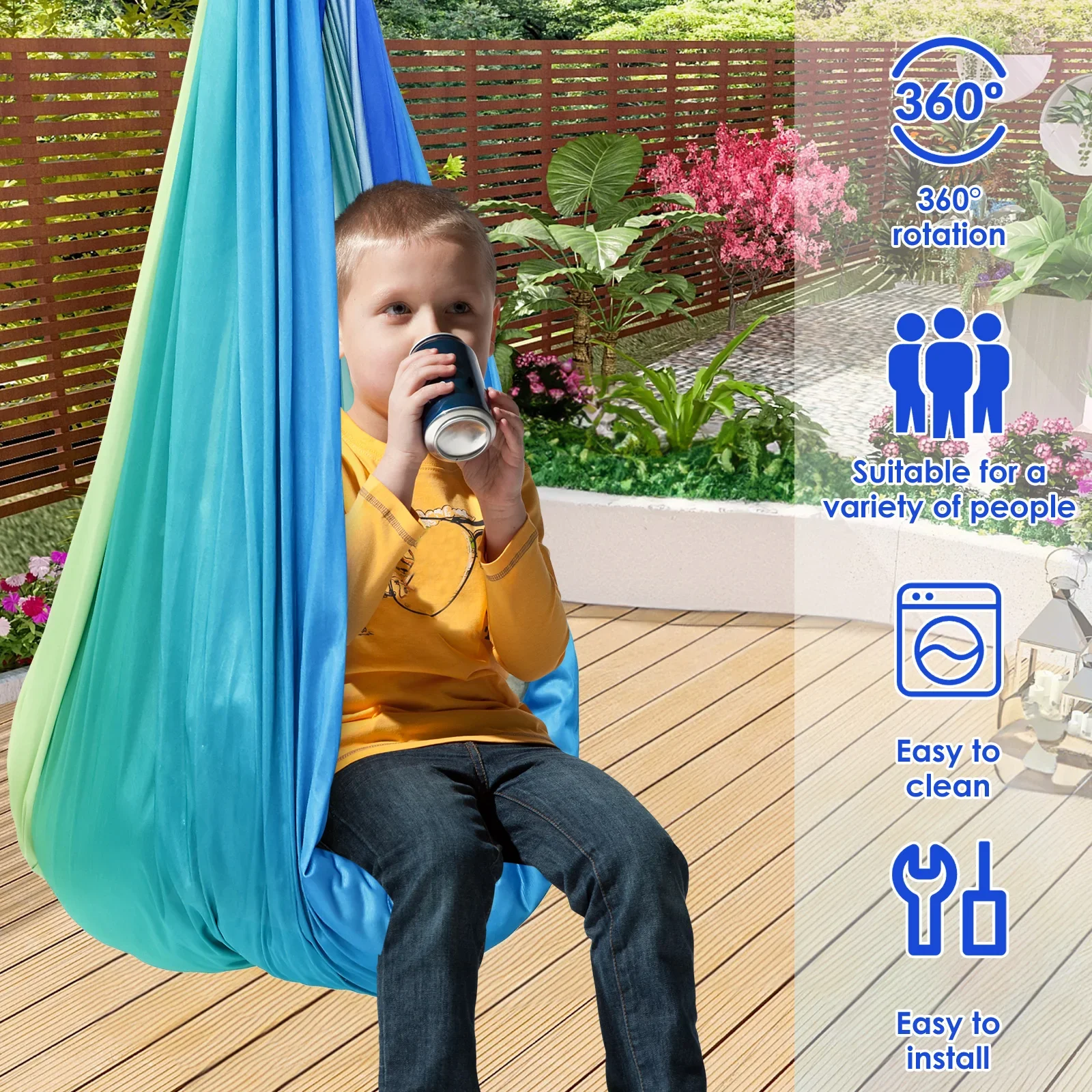 Sensory Swing Comfortable Kids - Kids Outdoor Hammock avaliação e preço
