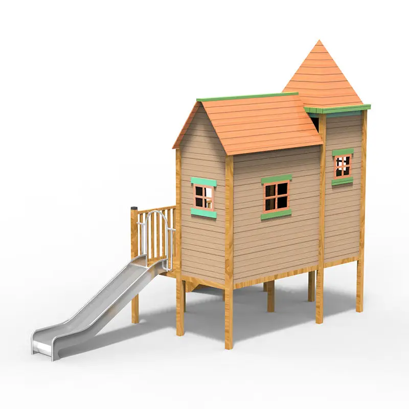 Hot Sale Kindergarten Combinat - Kids Outdoor Wooden Playhouse avaliação e preço