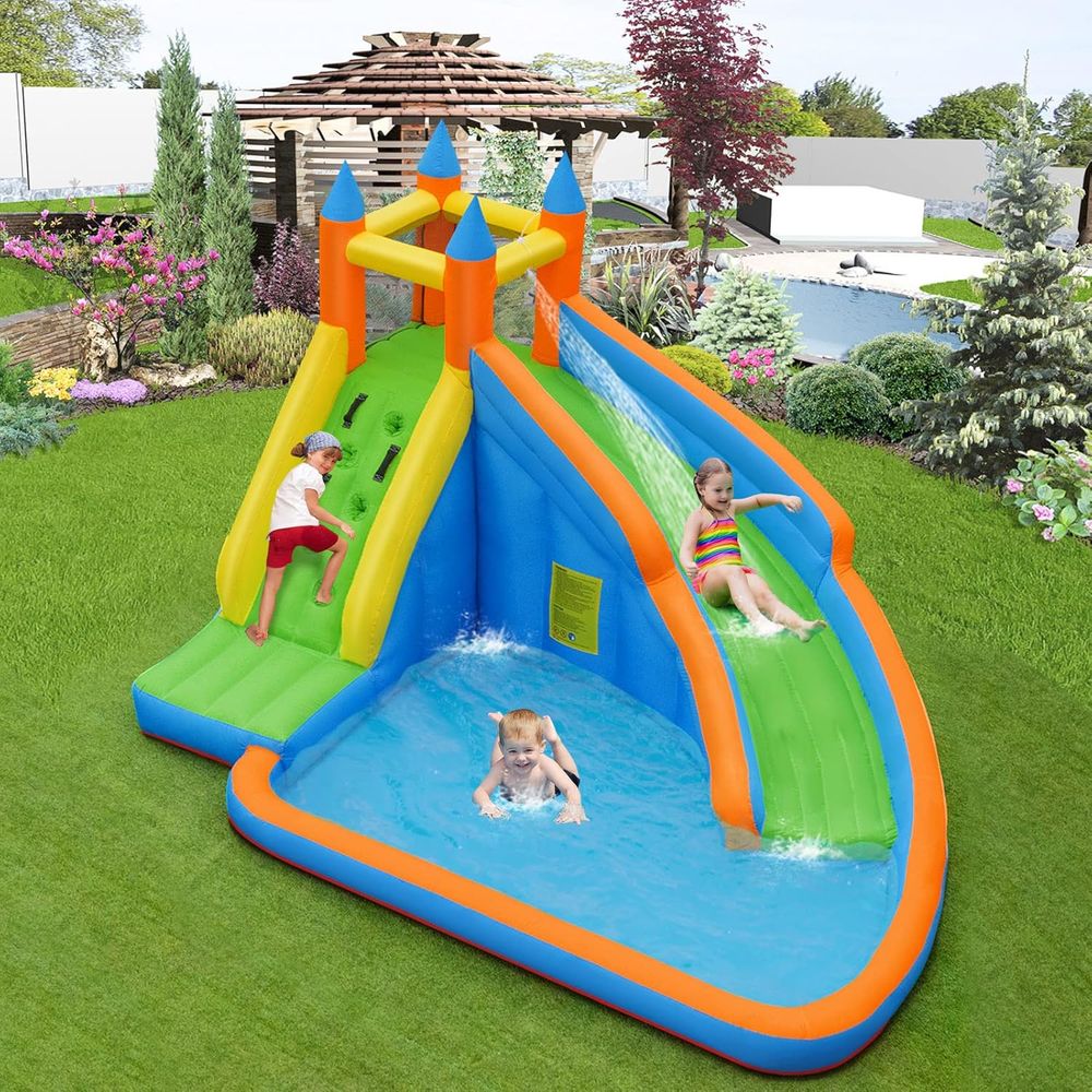 Iatable Water Slide, Kids Boun - Kids Outdoor Jumping Castle avaliação e preço