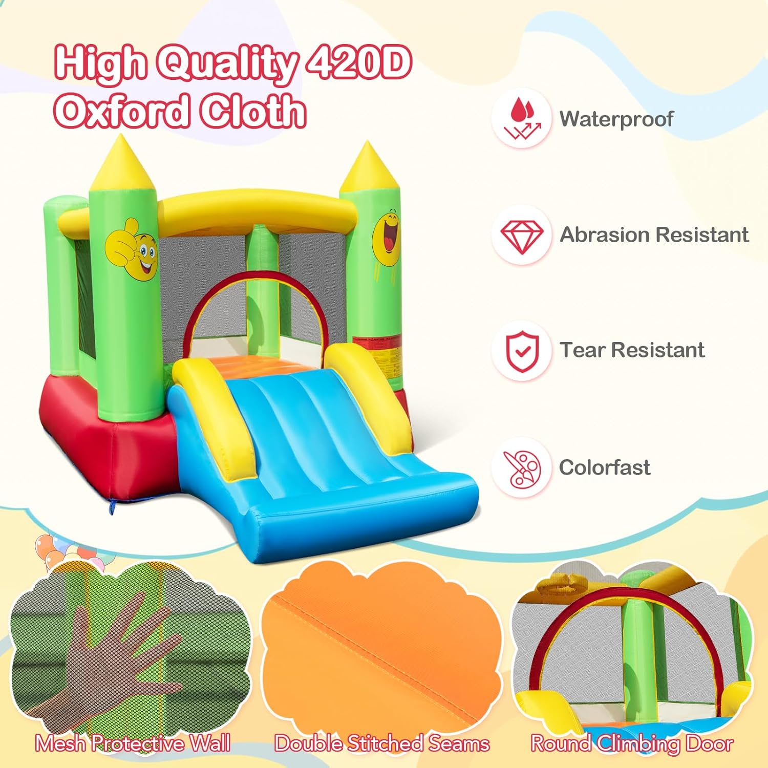 Indoor Outdoor Inflatable Boun - Kids Outdoor Jumping Castle avaliação e preço