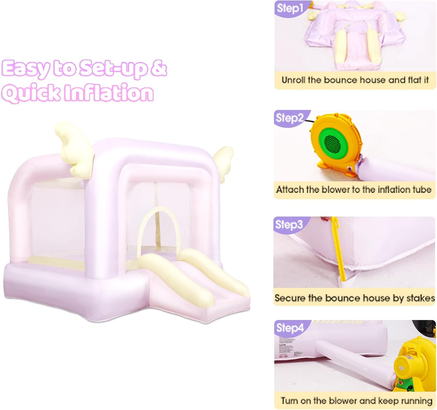 Inflatable Bouncy Castle with  - Kids Outdoor Jumping Castle avaliação e preço