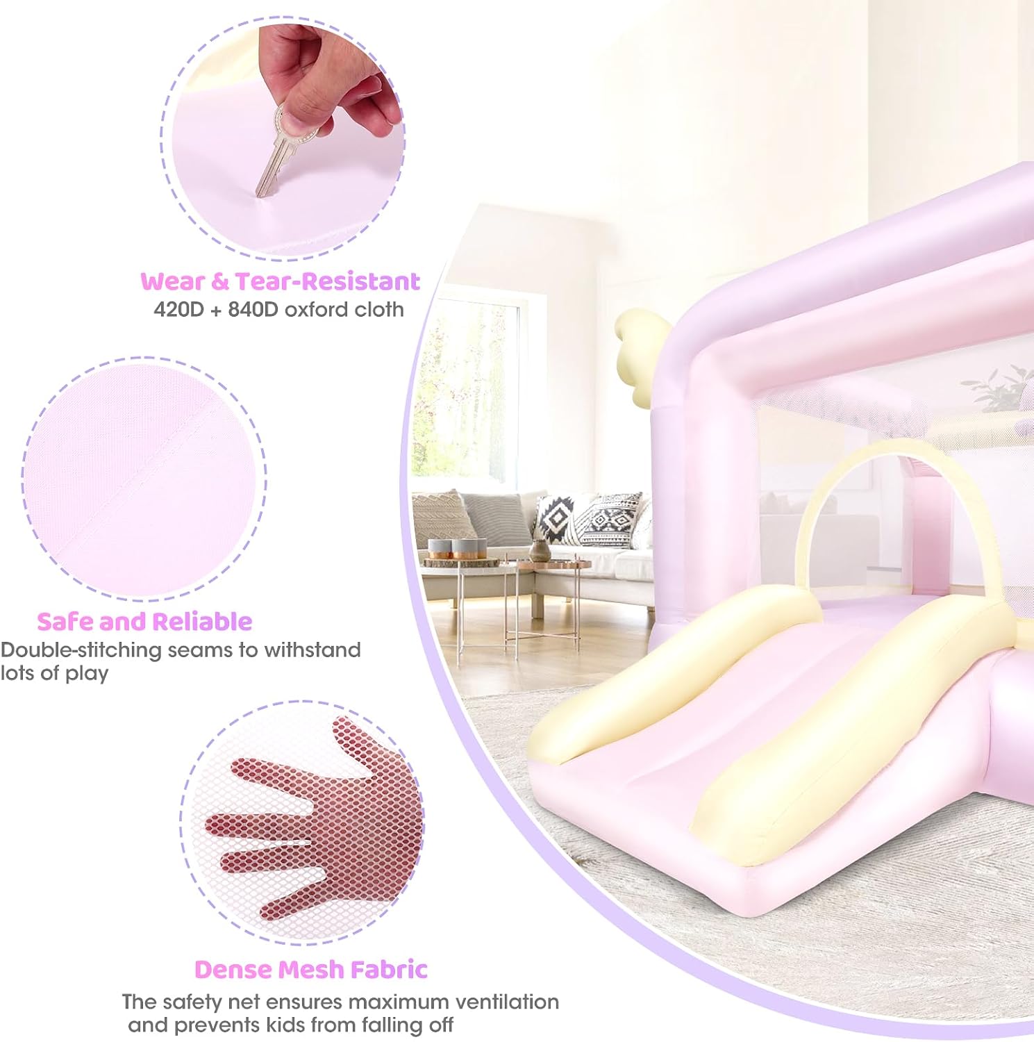 Inflatable Bouncy Castle with  - Kids Outdoor Jumping Castle avaliação e preço