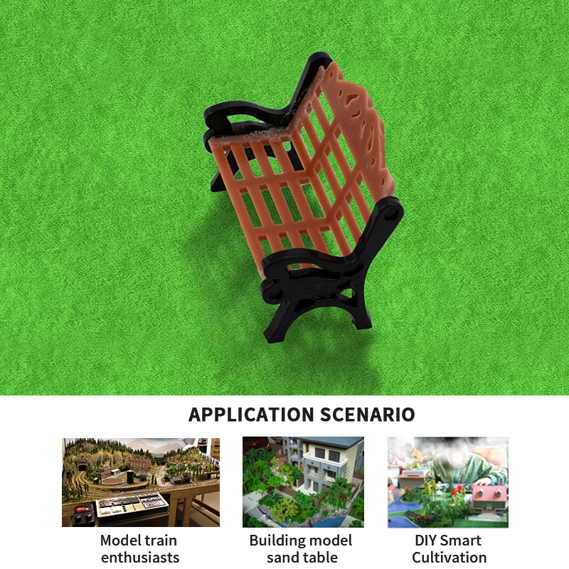 10PCS Miniature Park Bench Mod - Kids Outdoor Bench avaliação e preço
