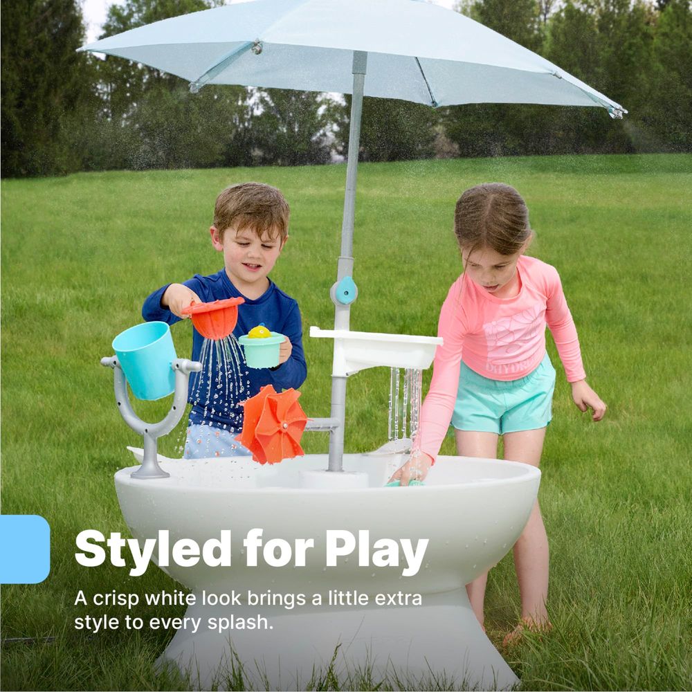 Sunshine Springs Splash Water  - Kids Outdoor Table With Umbrella avaliação e preço