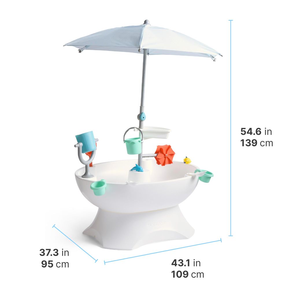 Sunshine Springs Splash Water  - Kids Outdoor Table With Umbrella avaliação e preço
