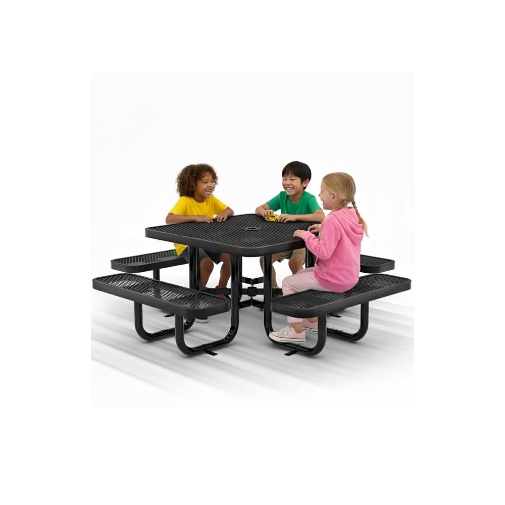 Metal Picnic Tables for Kids f - Kids Outdoor Table With Umbrella avaliação e preço