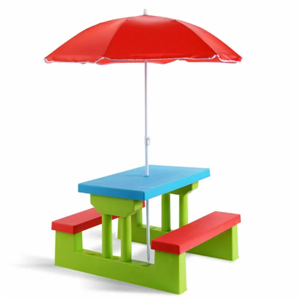 Children Outdoor Picnic Table  - Kids Outdoor Table With Umbrella avaliação e preço