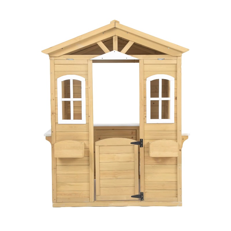 Modern Classic Solid Wood Play - Kids Outdoor Wooden Playhouse avaliação e preço