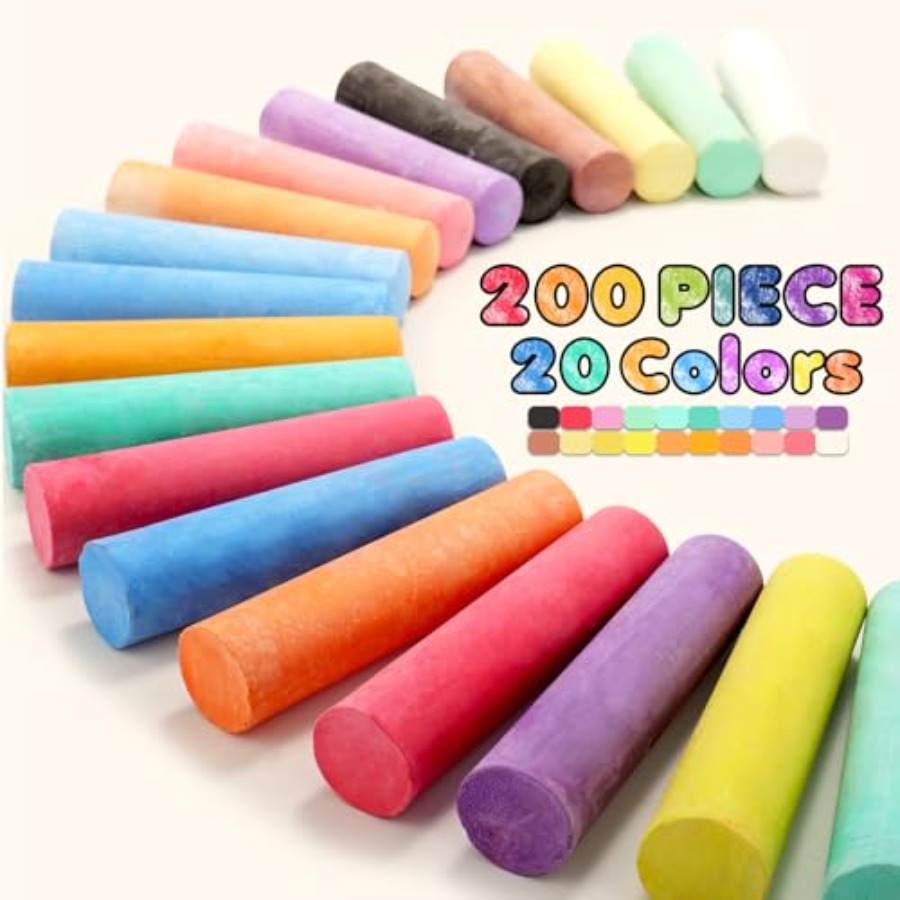 200PCS Washable Sidewalk Chalk - Chalk Outdoor Jumbo avaliação e preço