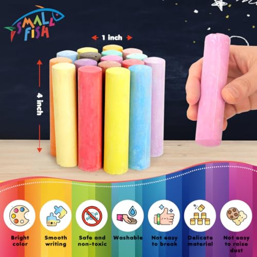 200PCS Washable Sidewalk Chalk - Chalk Outdoor Jumbo avaliação e preço