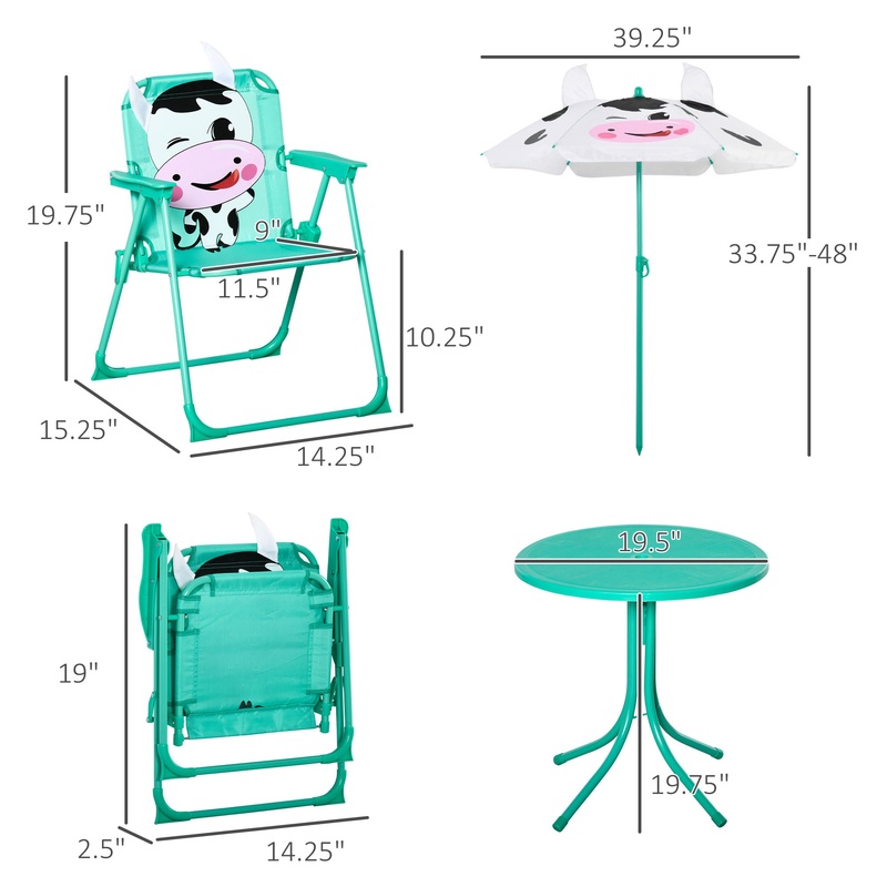 Outdoor Folding Kids Table and - Kids Outdoor Table With Umbrella avaliação e preço