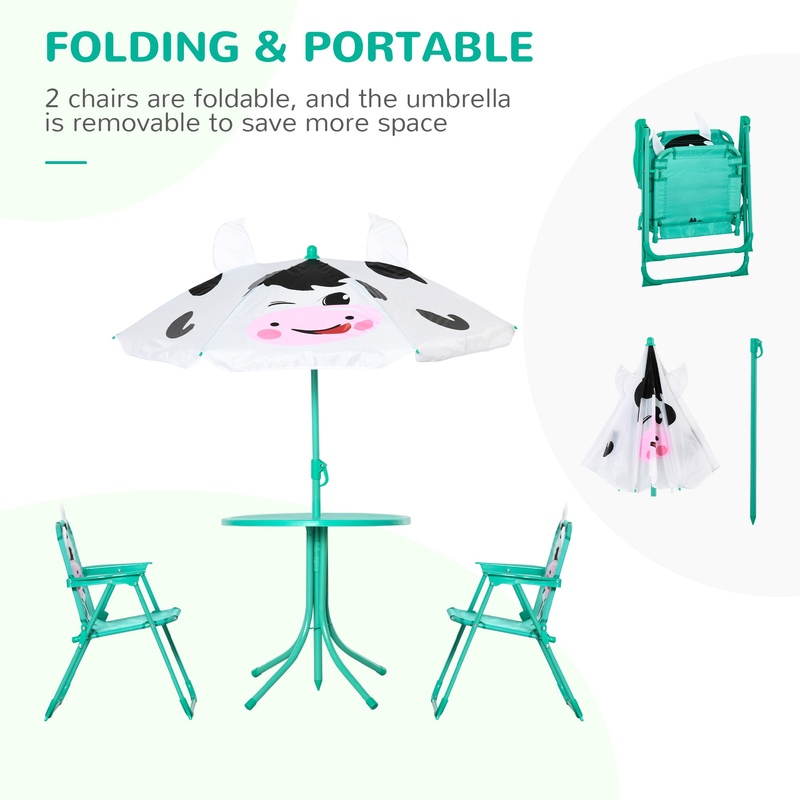 Outdoor Folding Kids Table and - Kids Outdoor Table With Umbrella avaliação e preço