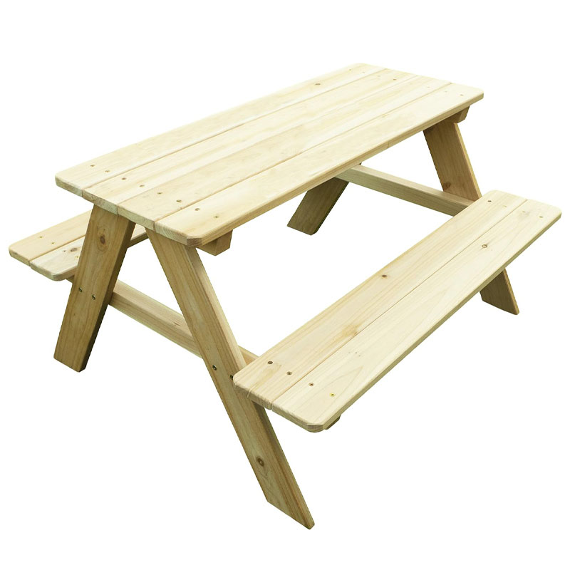 Outdoor Wooden Kids Picnic Tab - Kids Outdoor Bench avaliação e preço