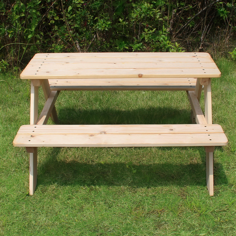 Outdoor Wooden Kids Picnic Tab - Kids Outdoor Bench avaliação e preço