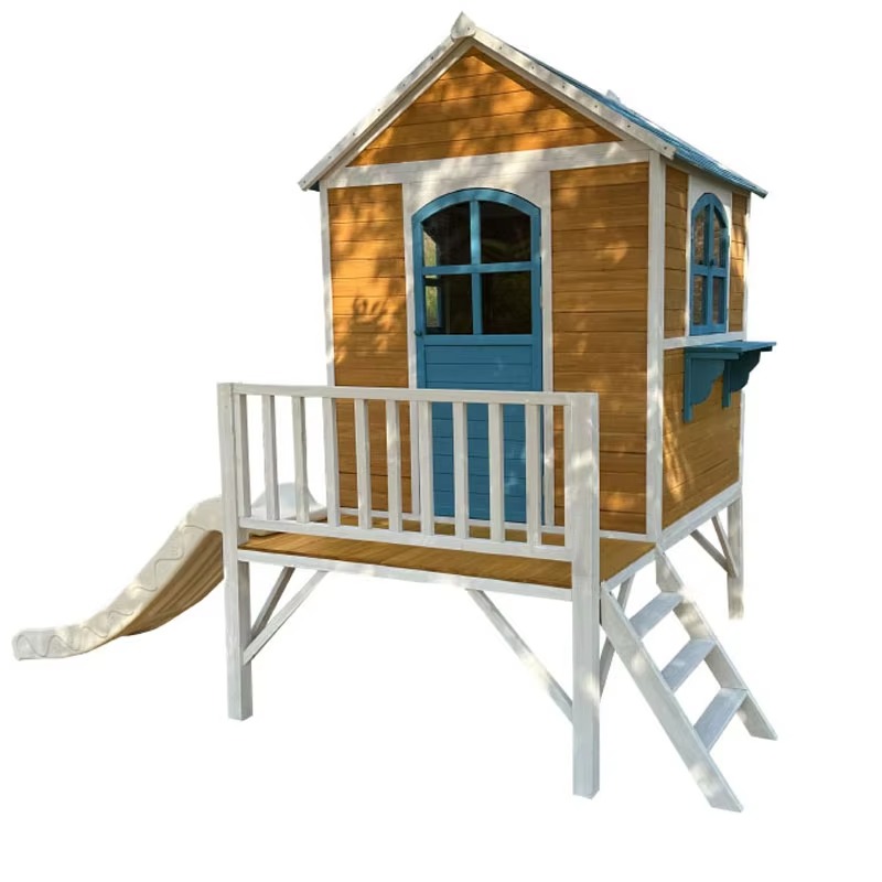 Modern Two-Floor Kids Wooden O - Kids Outdoor Wooden Playhouse avaliação e preço