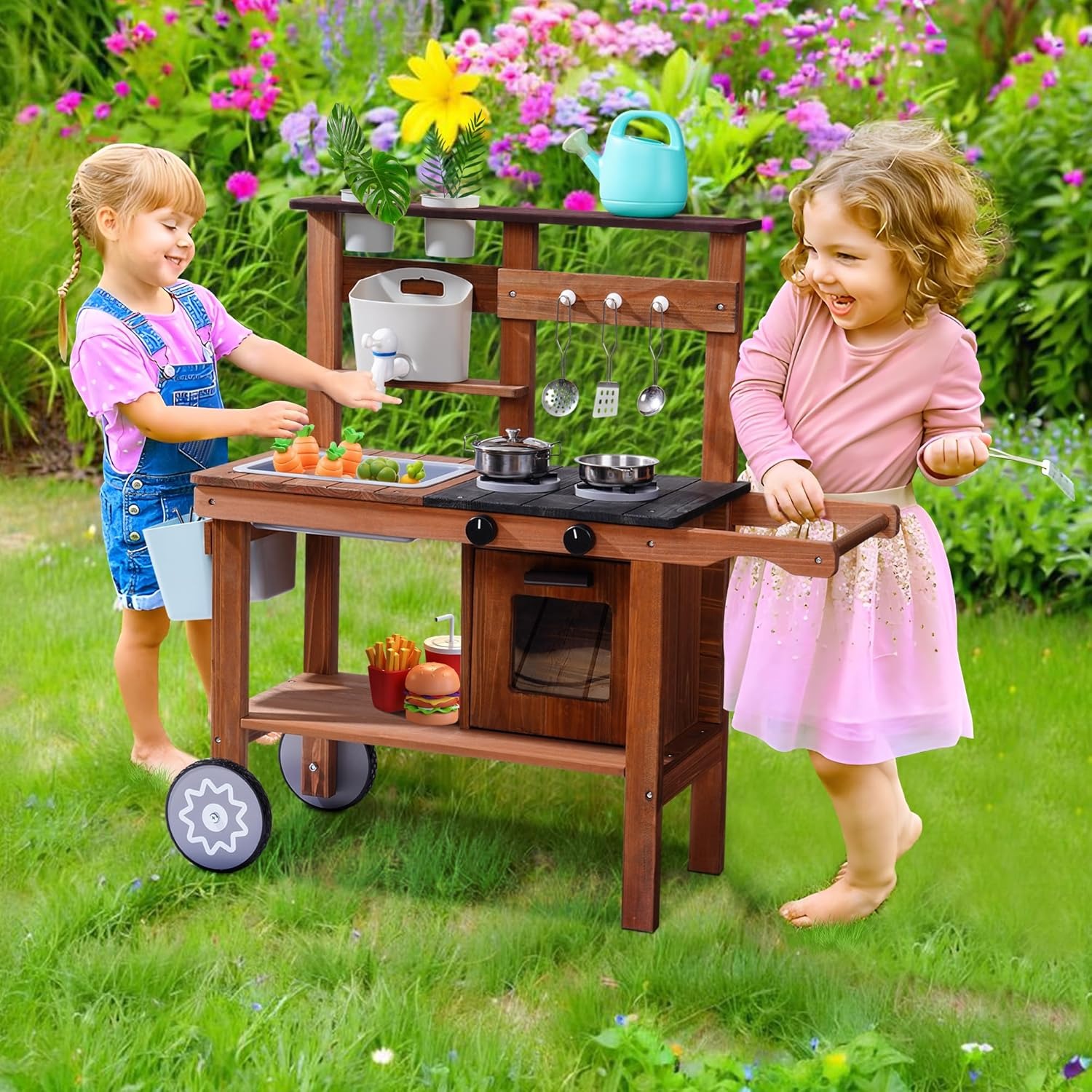Outdoor Mud Kitchen Toy for Ki - Kids Outdoor Sink avaliação e preço
