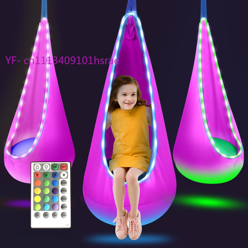 Glowing LED Inflatable Hammock - Kids Outdoor Hammock avaliação e preço