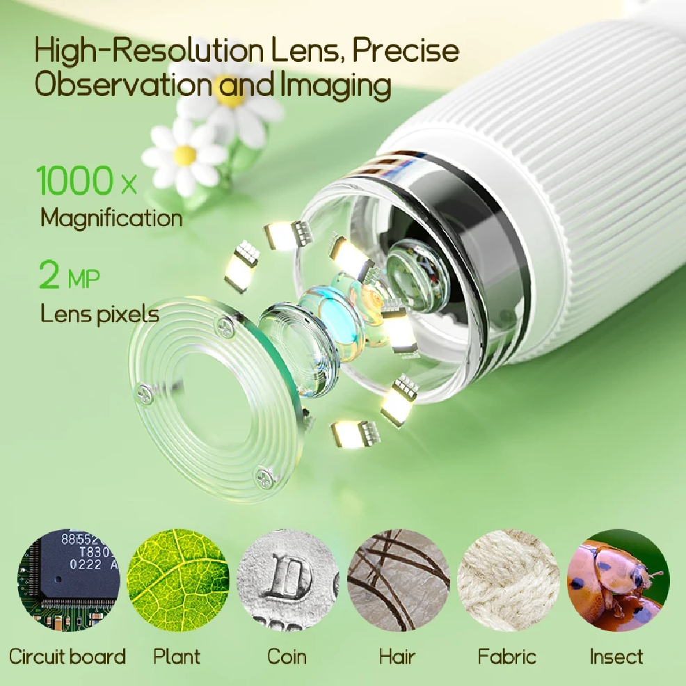 2.0 Inch Mini Pocket Microscop - Kids Outdoor Microscope avaliação e preço