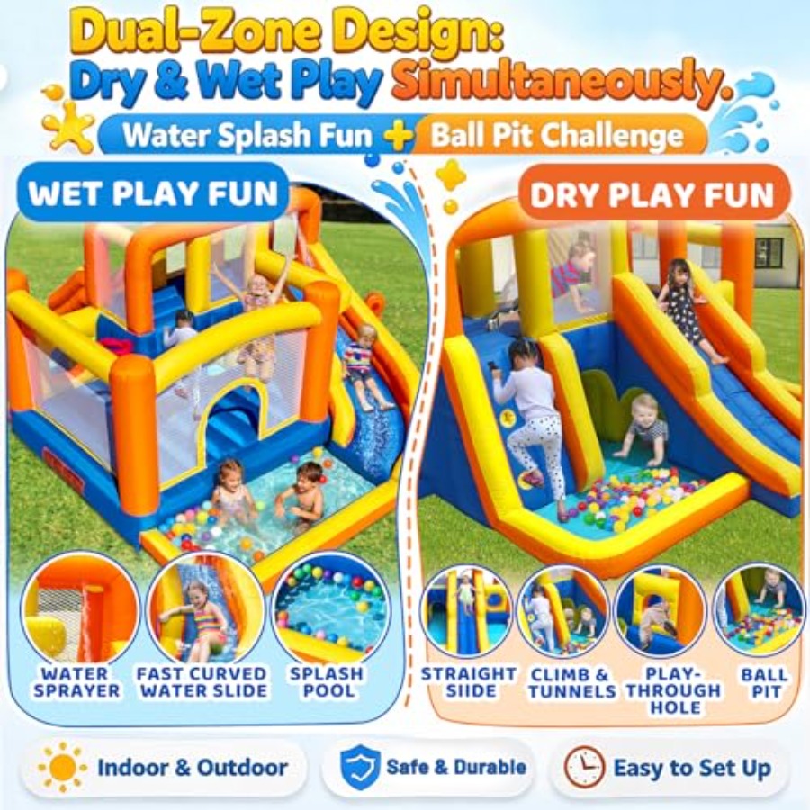 Outdoor bounce house water sli - Kids Outdoor Zone avaliação e preço