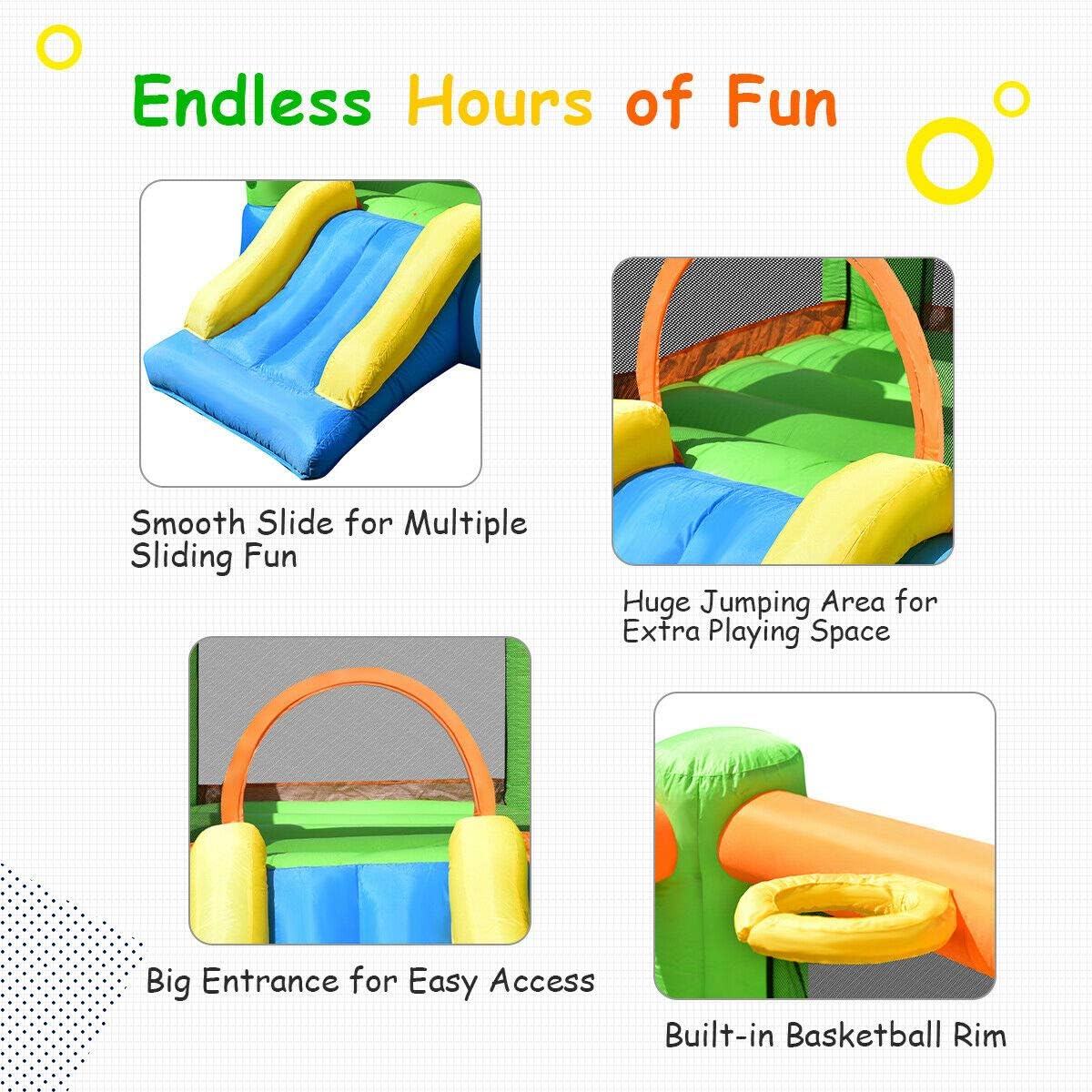 Kids Inflatable Bouncy Castle  - Kids Outdoor Zone avaliação e preço