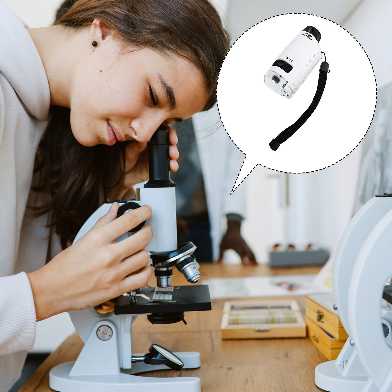 1Set Portable Kids Microscope  - Kids Outdoor Microscope avaliação e preço