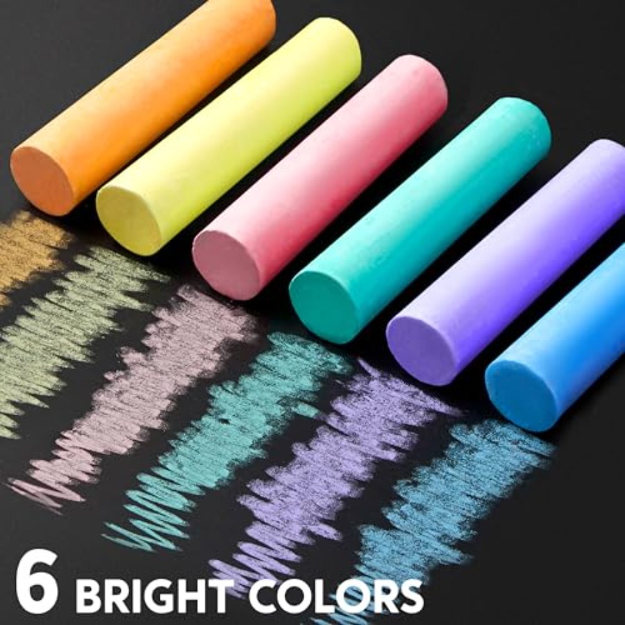 24 PCS Washable Sidewalk Chalk - Chalk Outdoor Jumbo avaliação e preço