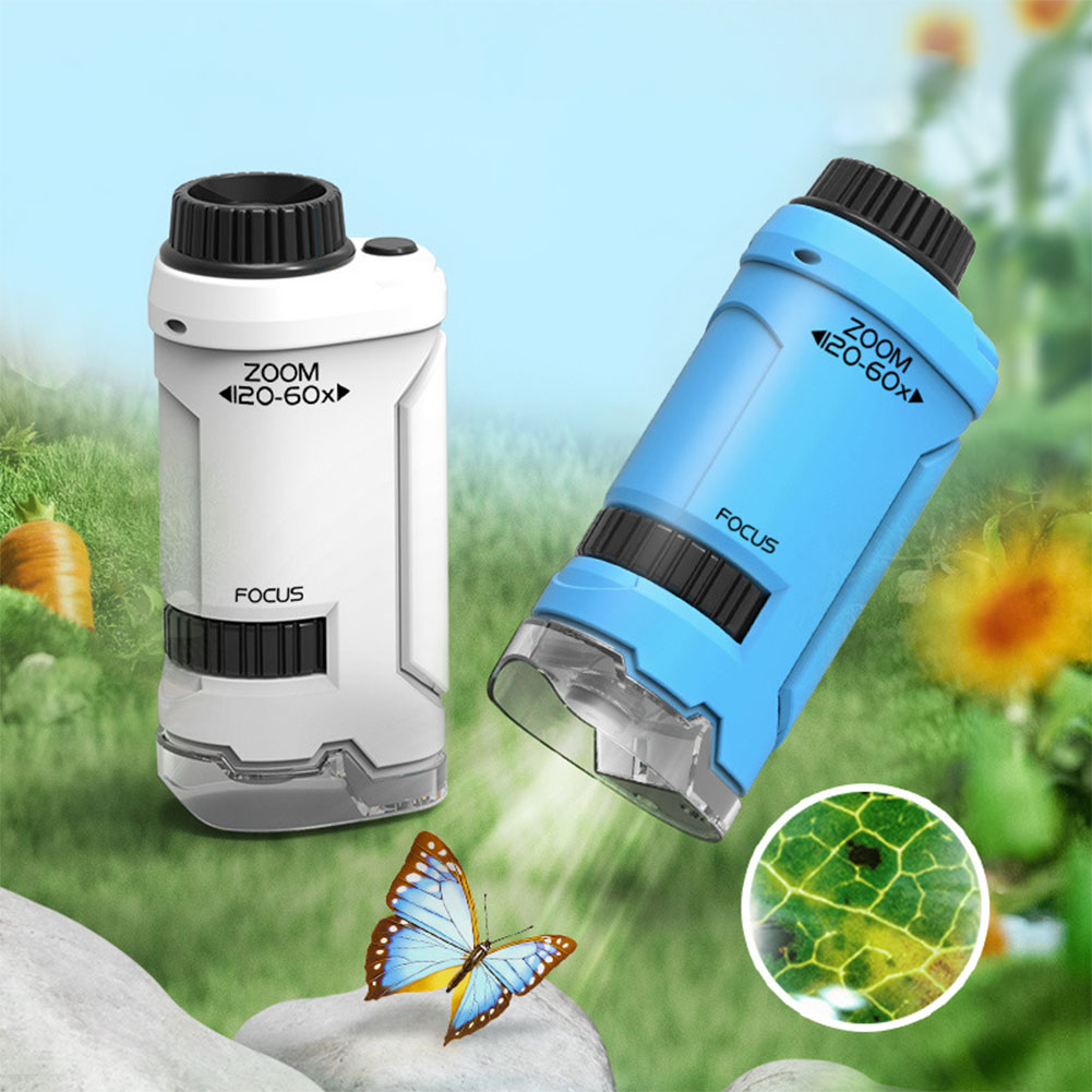 New 60x-120x Handheld Microsco - Kids Outdoor Microscope avaliação e preço