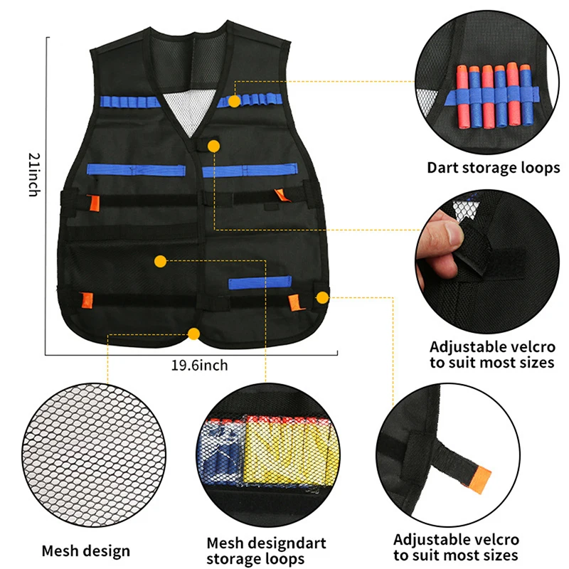 B NEW Kids Tactical Vest Suit  - Kids Outdoor Toys B&Q avaliação e preço