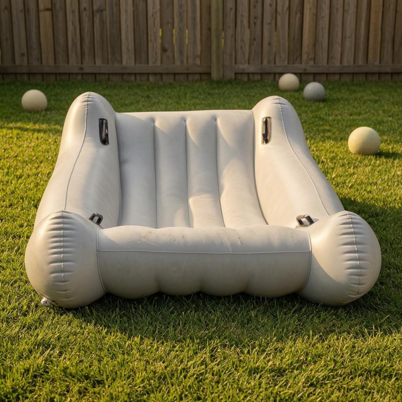 Inflatable Kids Sofa Ribbed Se - Kids Outdoor Lounge Furniture avaliação e preço