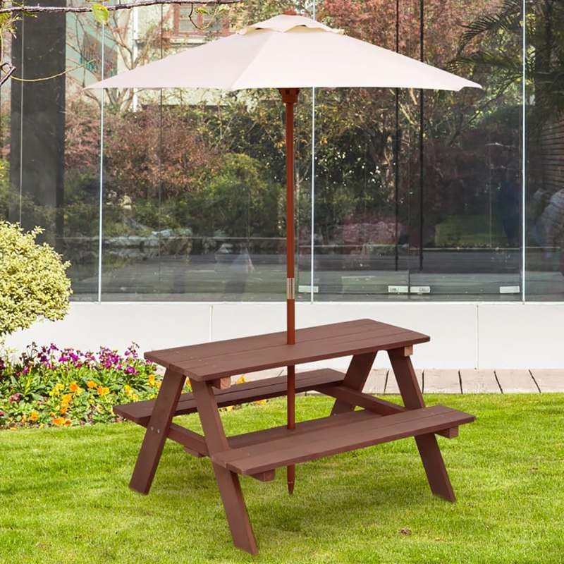 Outdoor 4-Seat Kids Picnic Tab - Kids Outdoor Bench avaliação e preço