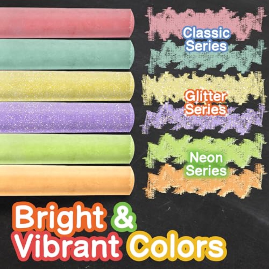 160 PCS Sidewalk Chalk for - 1 - Chalk Outdoor Jumbo avaliação e preço
