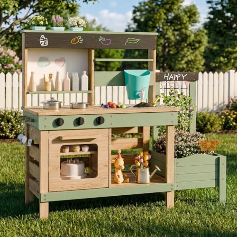 Outdoor kitchen for kids: wood - Kids Outdoor Sink avaliação e preço