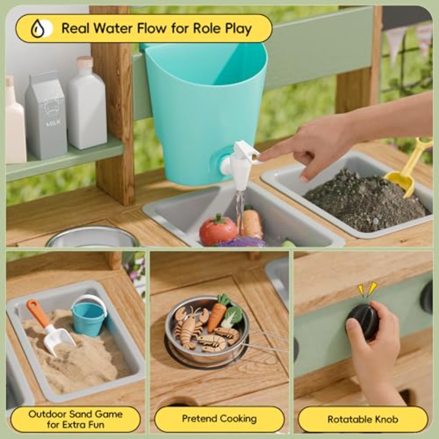 Outdoor kitchen for kids: wood - Kids Outdoor Sink avaliação e preço