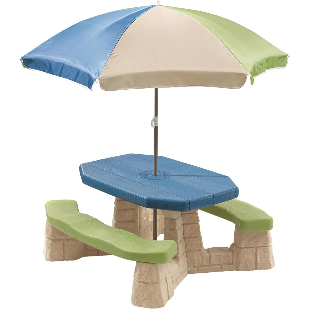 Naturally Playul Kids Picnic T - Kids Outdoor Table With Umbrella avaliação e preço
