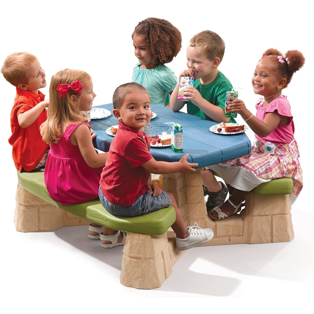 Naturally Playul Kids Picnic T - Kids Outdoor Table With Umbrella avaliação e preço