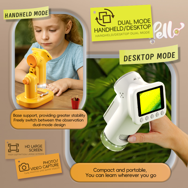 1600X Handheld Microscope 2 In - Kids Outdoor Microscope avaliação e preço