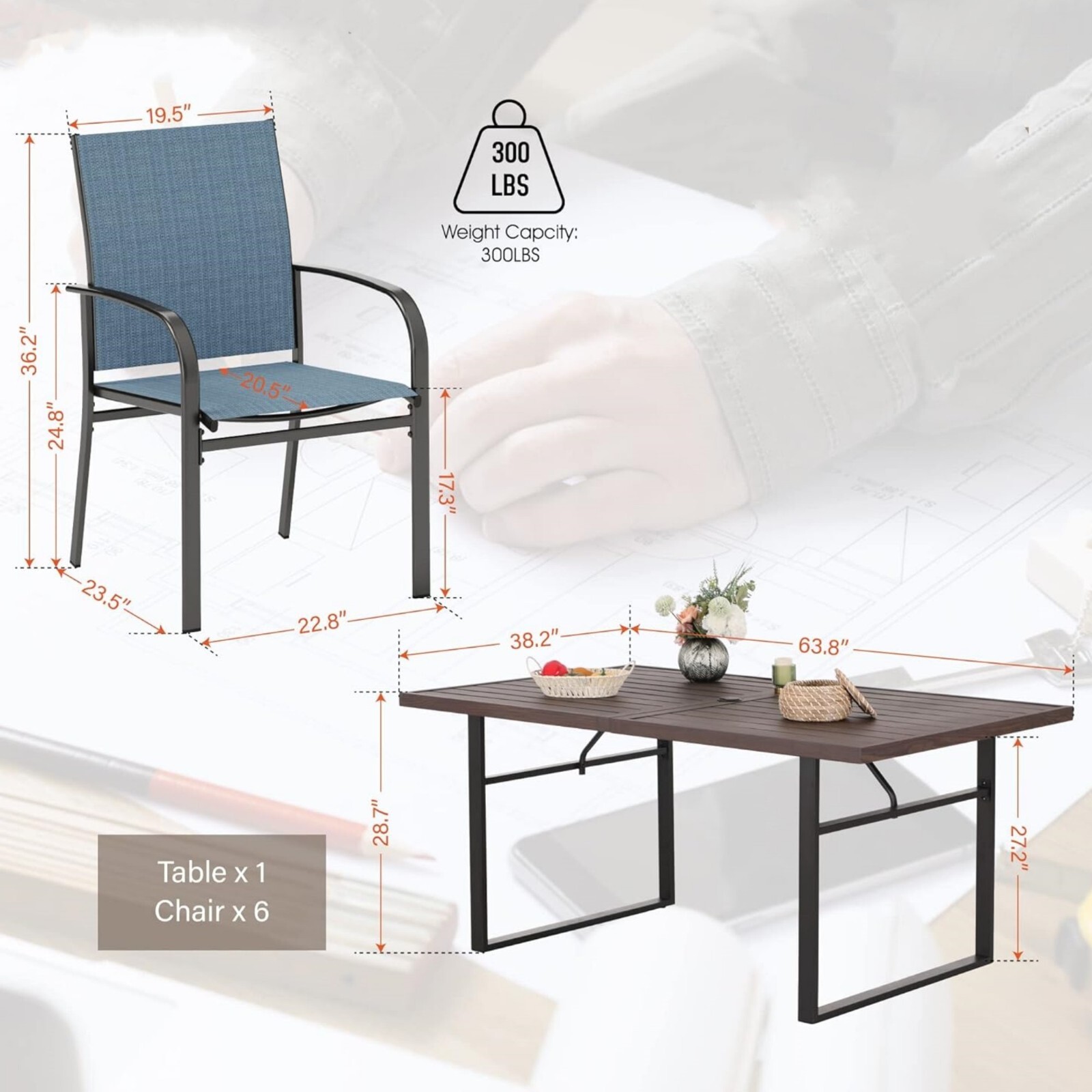 7 Piece Outdoor Dining Set Pat - Kids Outdoor Table With Umbrella avaliação e preço