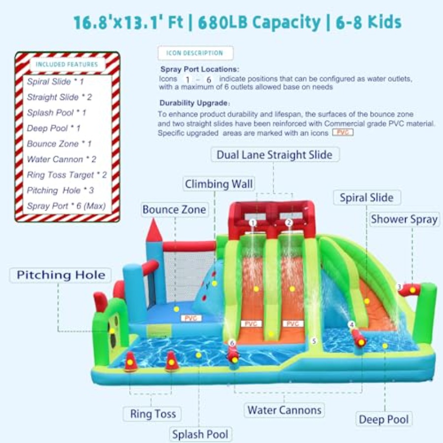 Outdoor inflatable water slide - Kids Outdoor Zone avaliação e preço