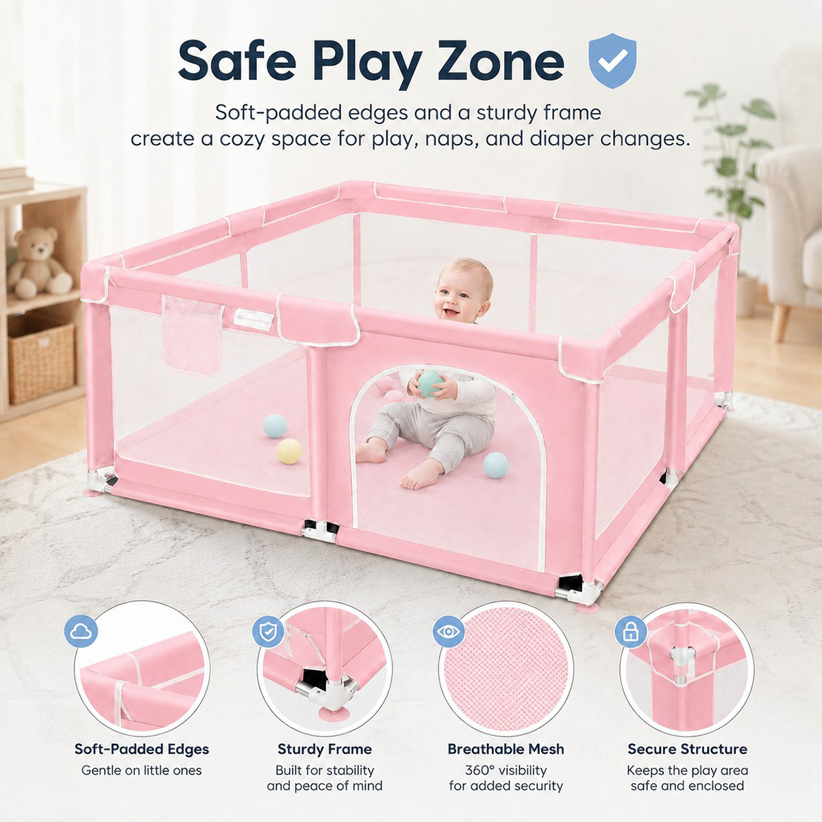 Kmaier Baby Playpen Indoor/Out - Kids Outdoor Zone avaliação e preço