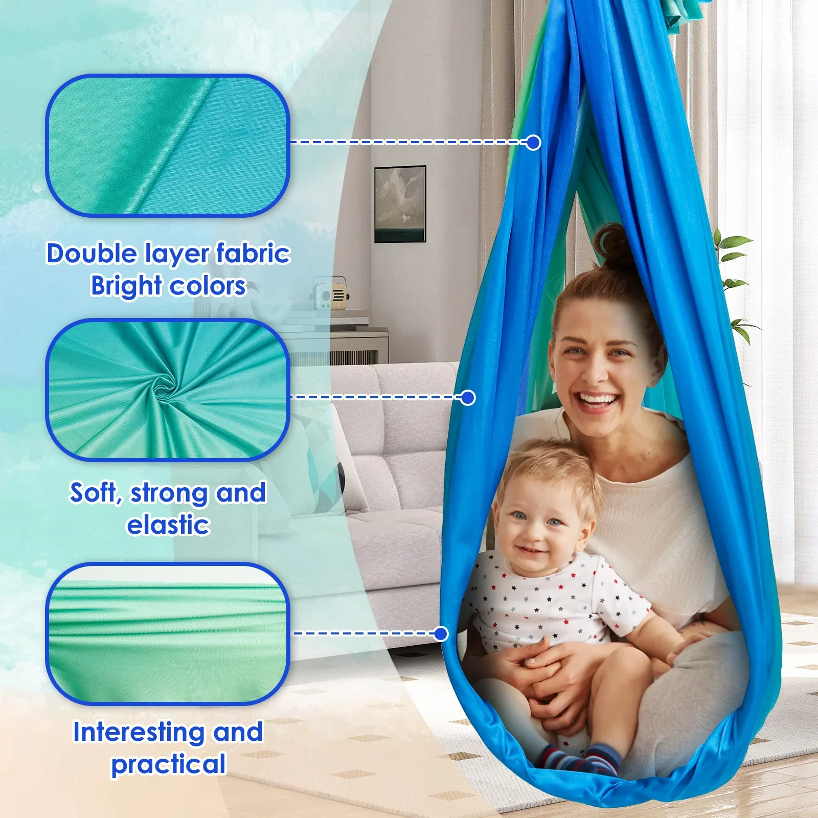 Sensory Swing Comfortable Kids - Kids Outdoor Hammock avaliação e preço