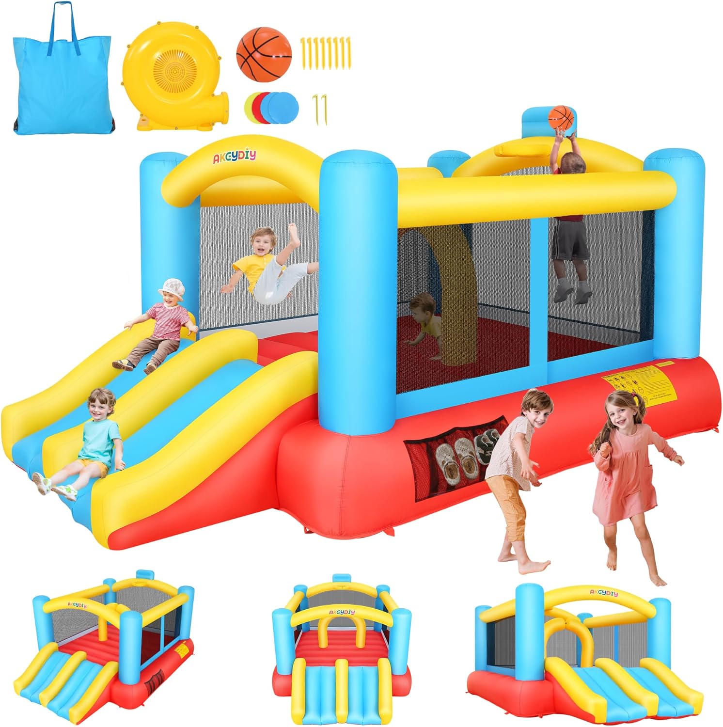 Kids Inflatable Bouncy Castle  - Kids Outdoor Jumping Castle avaliação e preço