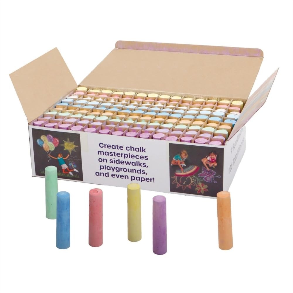 Giant Box Of Jumbo Sidewalk Ch - Chalk Outdoor Jumbo avaliação e preço