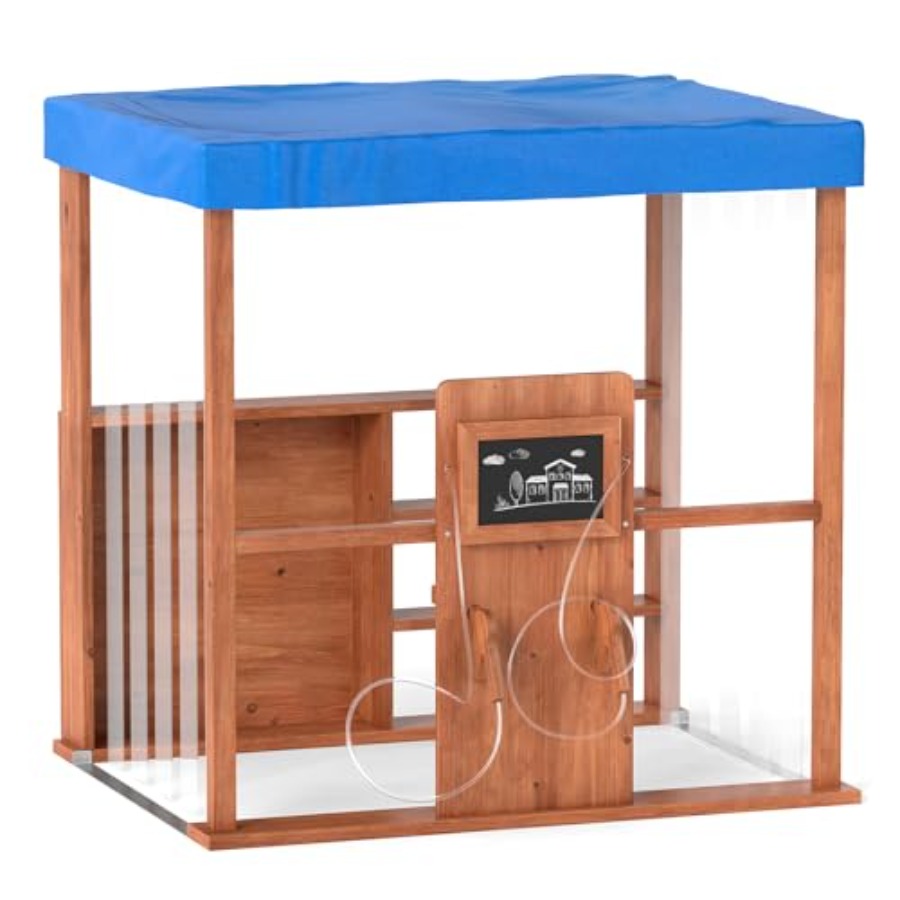 Outdoor kids gas station playh - Kids Outdoor Wooden Playhouse avaliação e preço