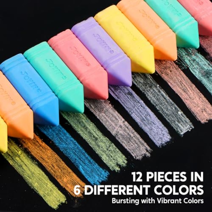 12 PCS Jumbo Sidewalk Chalk wi - Chalk Outdoor Jumbo avaliação e preço