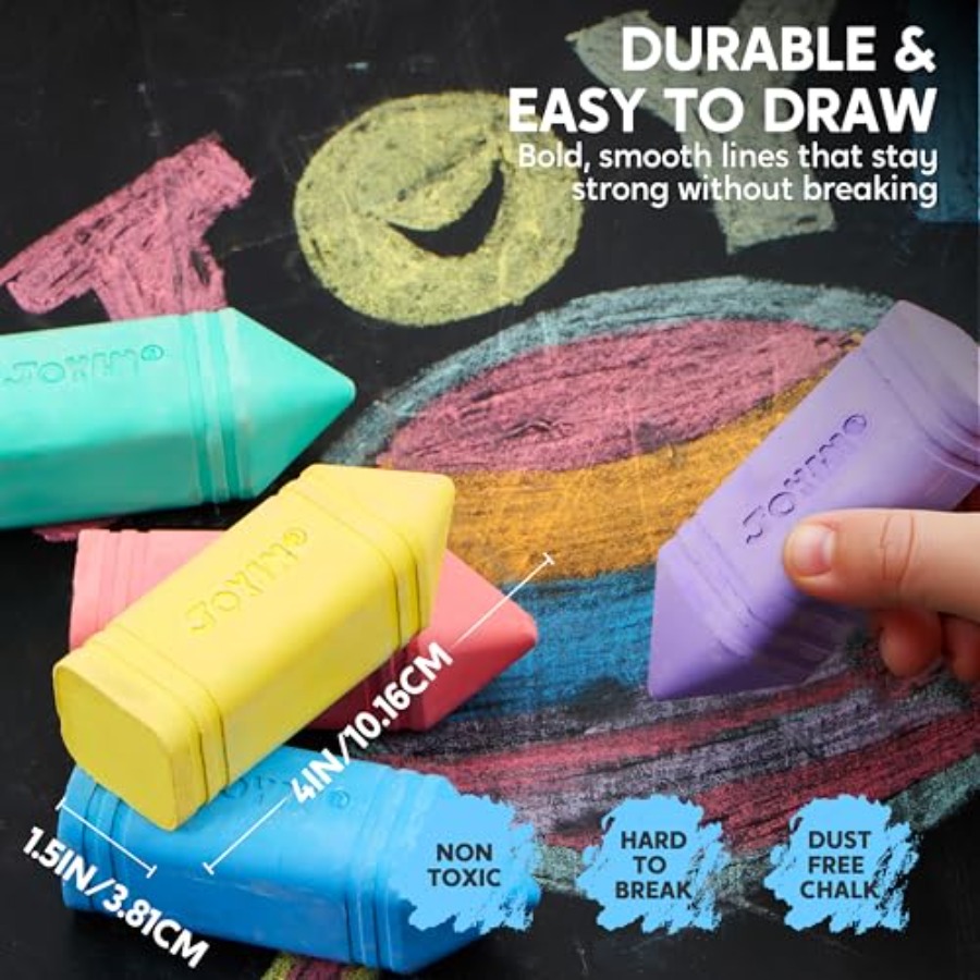 12 PCS Jumbo Sidewalk Chalk wi - Chalk Outdoor Jumbo avaliação e preço