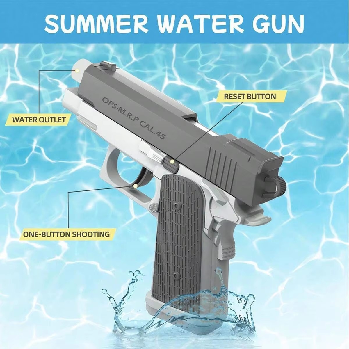 M1911 Summer Water Guns Pistol - Kids Outdoor Music avaliação e preço